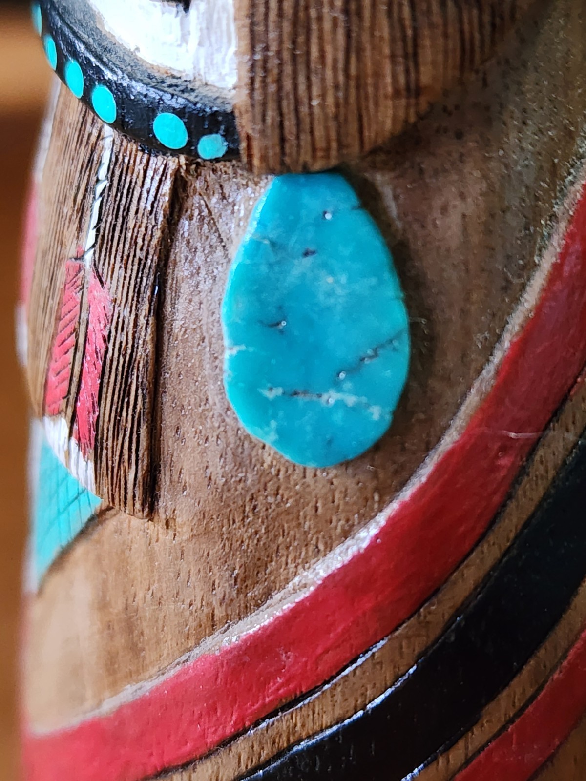 Vtg Native Hopi Hand Carved & Painted Long Hair Maiden Kachina Doll By O. Larson