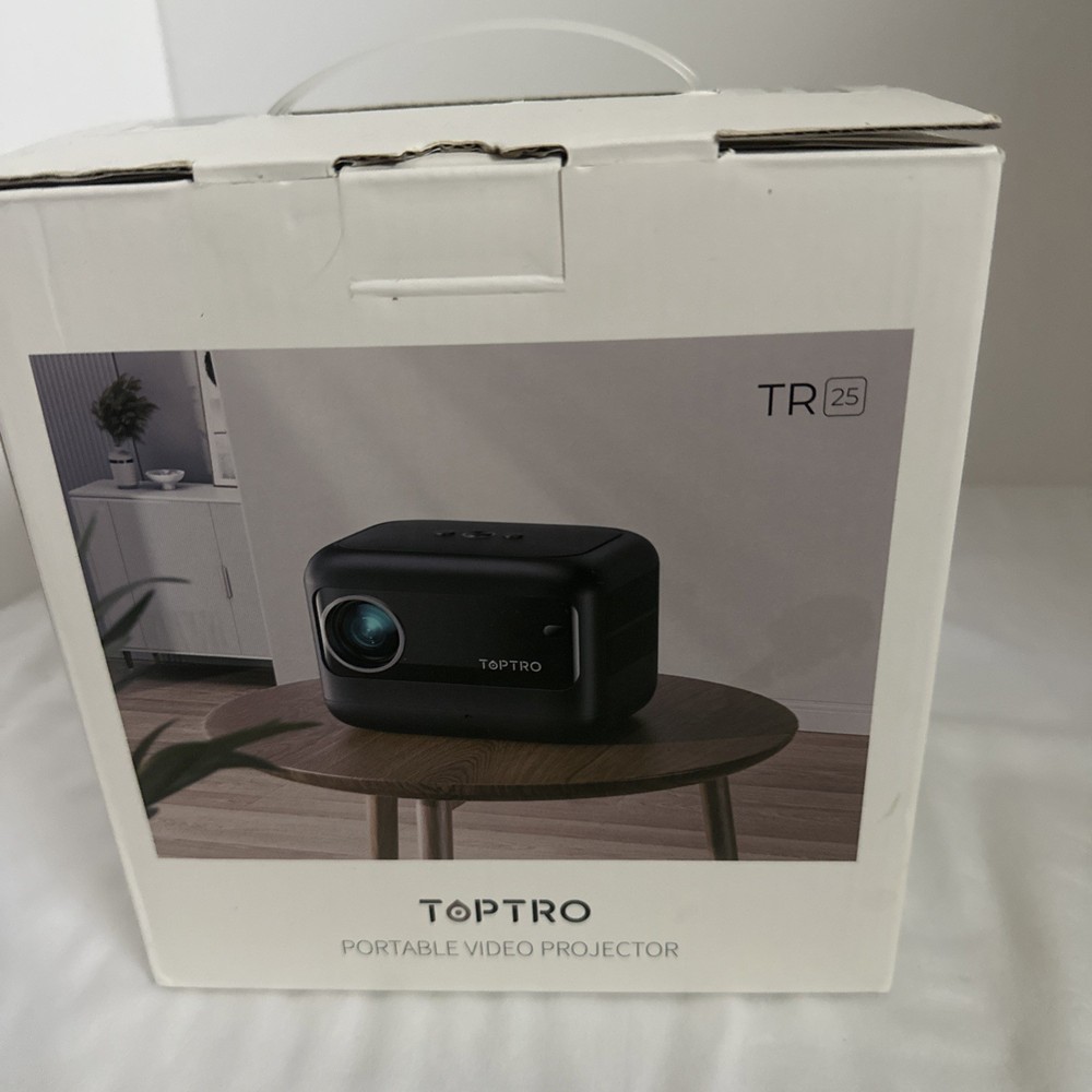 TOPTRO TR25 Portable Video Projector Black NEW
