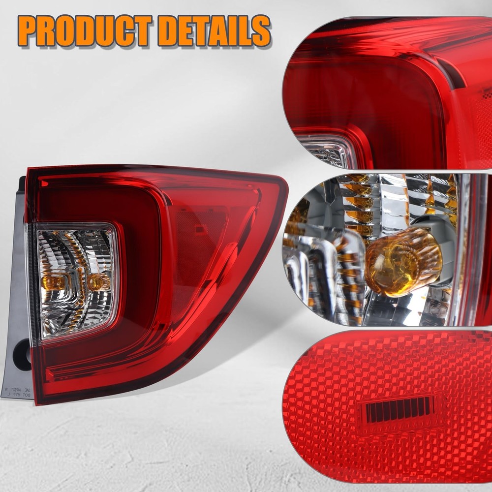 RH Outer Tail Light Assembly Compatible With 2019-2022 Honda Pilot Rear Light...