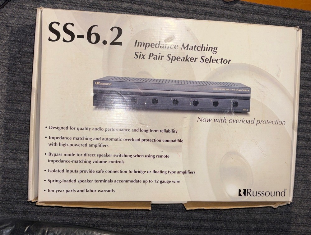 Russound SS-6.2 Six Pair Speaker Selector Single Source