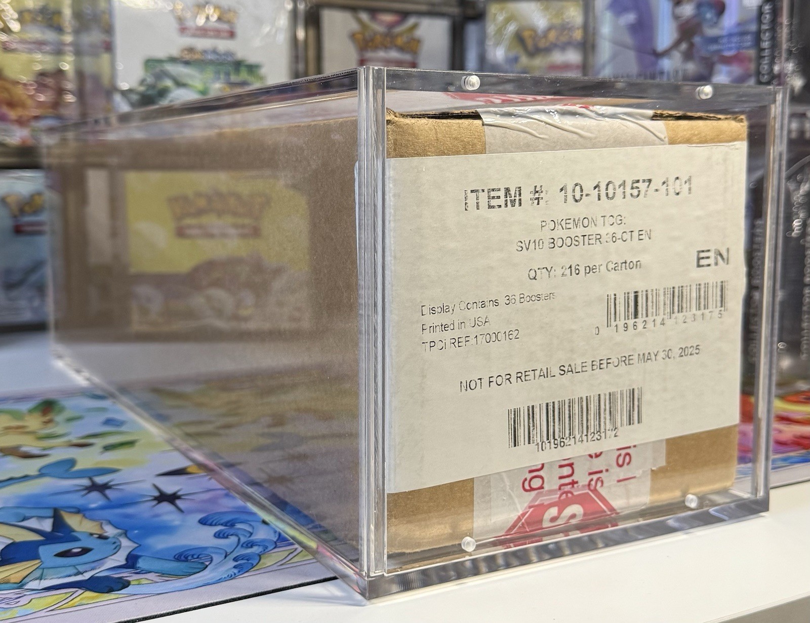 Pokemon Magnetic Booster Box Case Acrylic Case! Pokémon Card Protective Display!