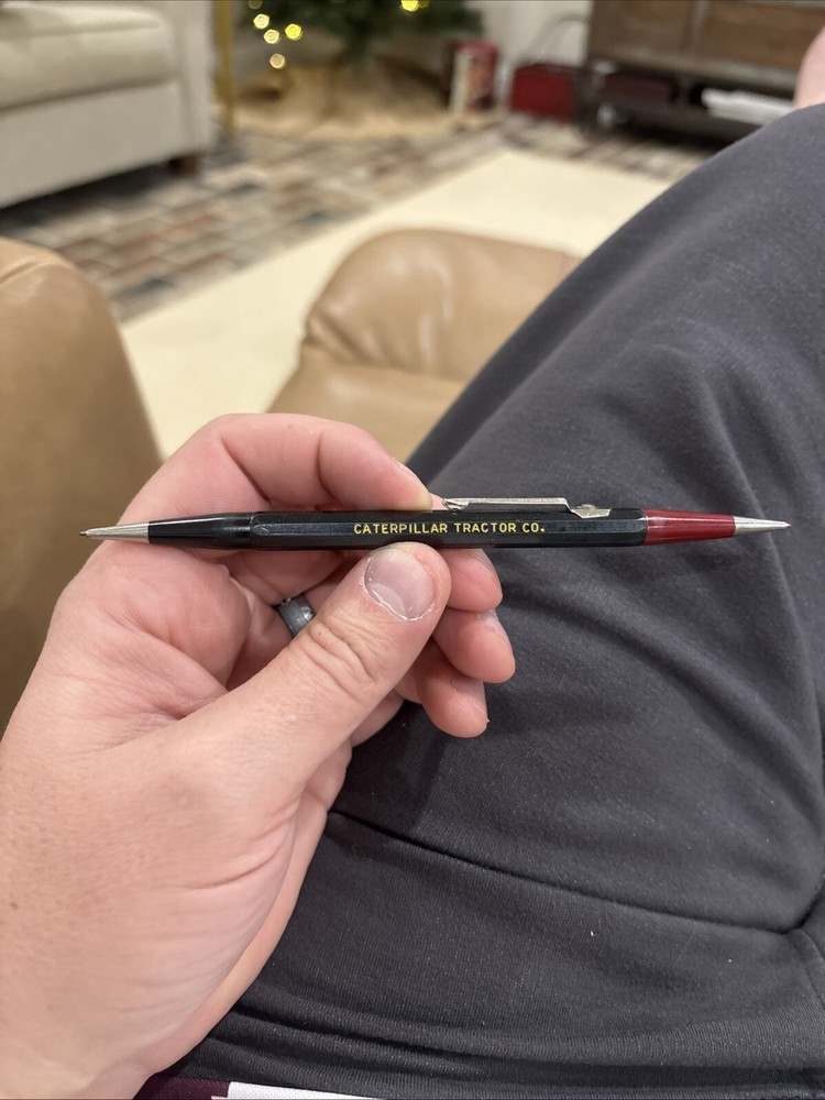 Unusual Caterpillar Tractor Co. Advertising Double End Pencil Black Red