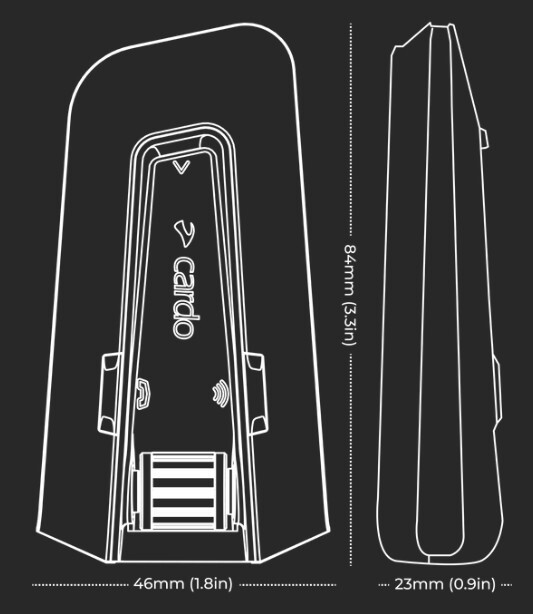 Cardo PackTalk Edge Duo Mesh Motorcycle Intercom Bluetooth Adventure PT200101