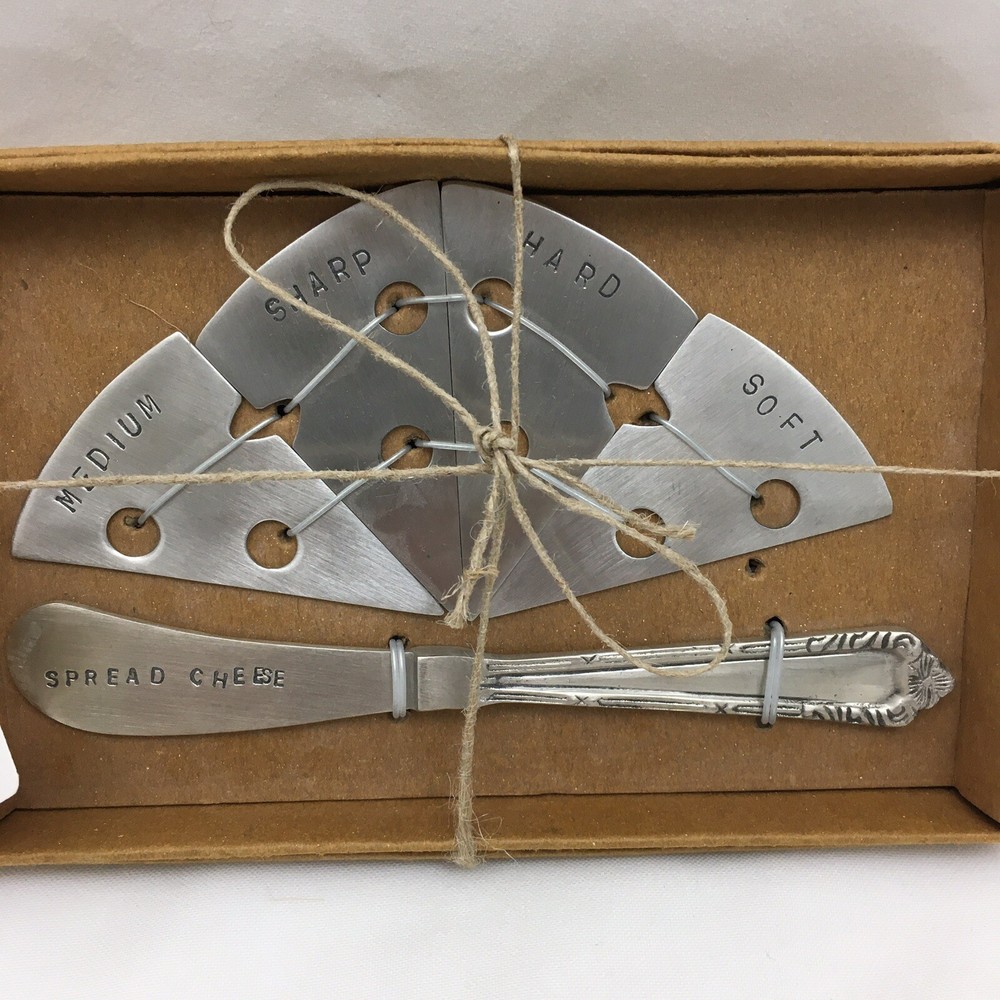 Thirstystone Cheese Markers Spreader Hand Stamped Medium Sharp Hard Soft NIB