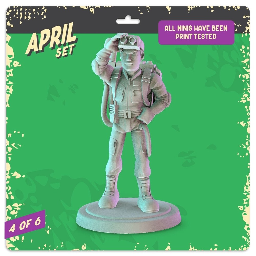 UNPAINTED Ghostbusters Set of 6 3d Printed Models