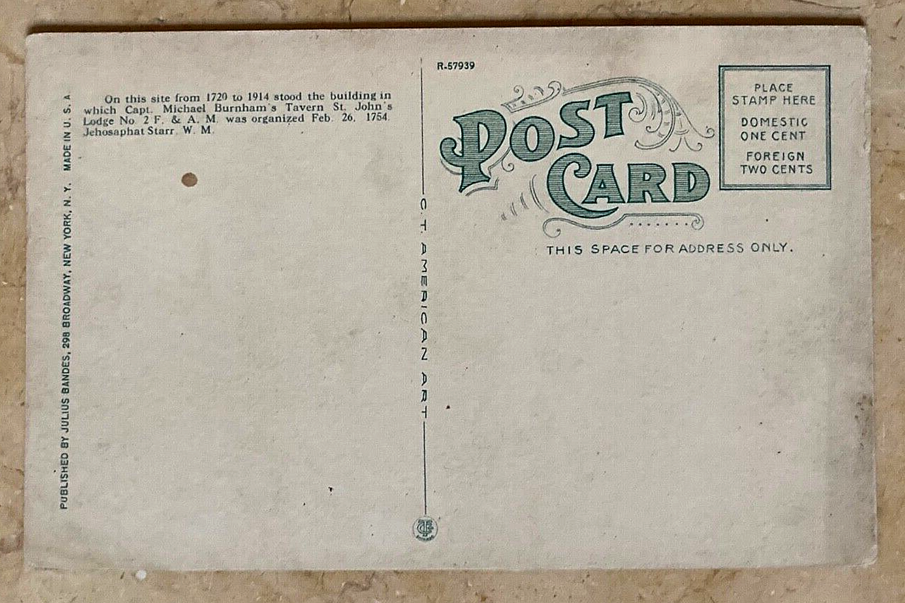 RARE RECYCLED! WW1 US ARMY 27TH DIV. 107TH INF. w/ BRIT TANK COVER LITHO PC 1918