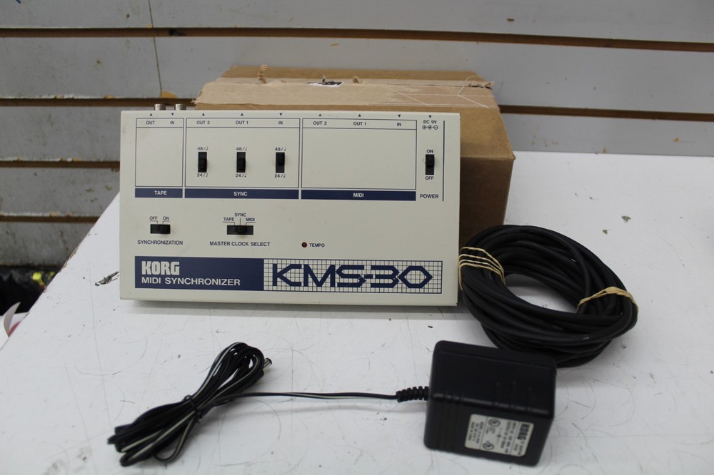 Korg Midi Synchronizer - KMS-30 With Korg Power Supply and MIDI Cable