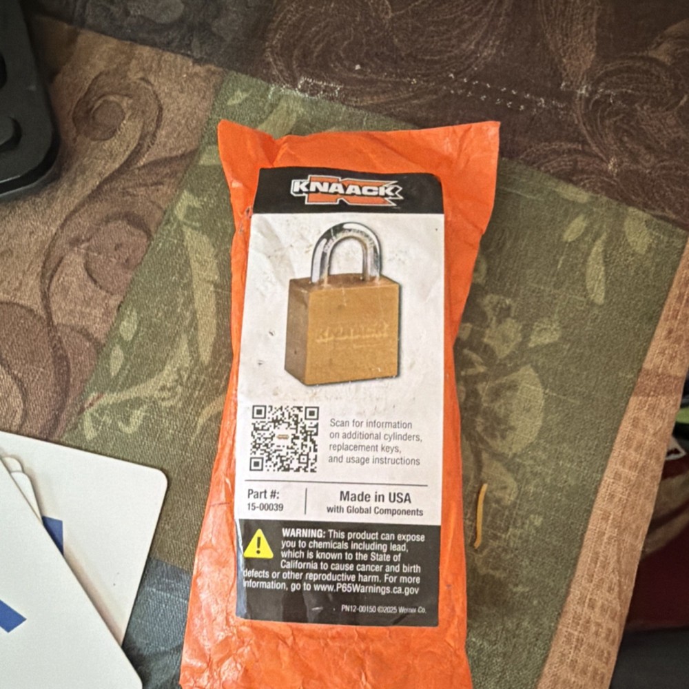 Knaack Padlock Keyed Lock Part #15-00039 Secure Access Heavy Duty Security