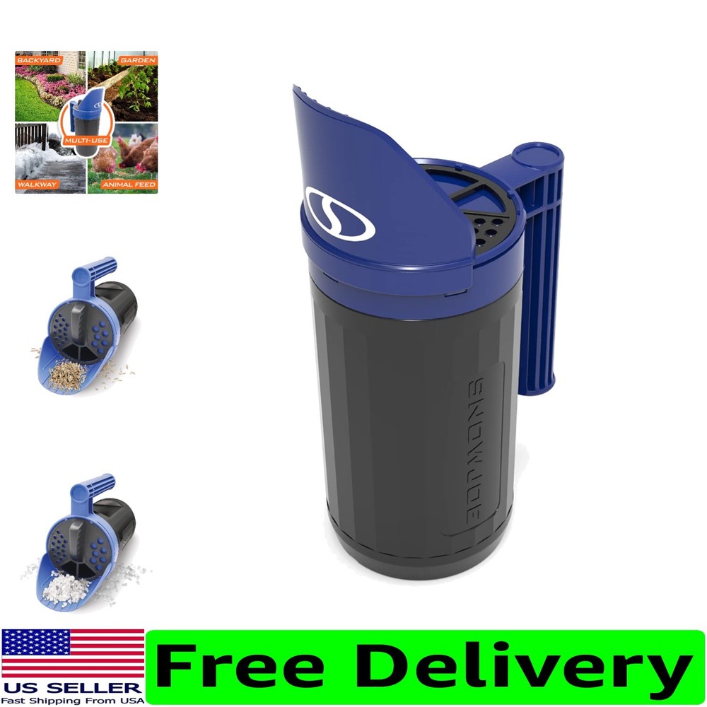 SJSPD1 Handheld Multi-Purpose Spreader - Adjustable for Ice Melt & Grass Seed