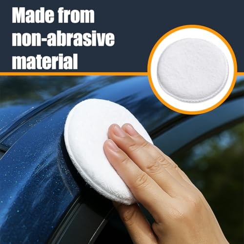 Car Microfiber Wax Applicator Pad, Soft Auto Buffing & Detail Cleaning 2PCS