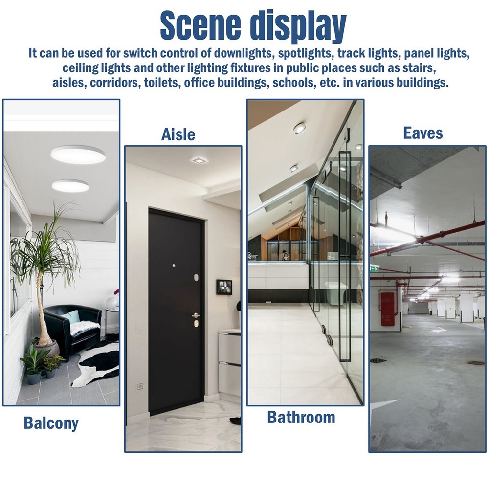 85V-265V AC PIR Infrared Motion Sensor Induction Switch For LED Ceiling Light