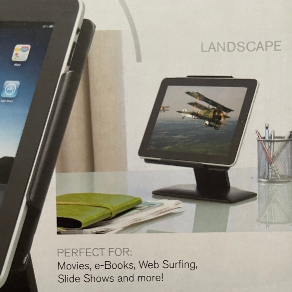 Brookstone 360° Adjustable iPad Tablet Stand View at Any Angle NEW