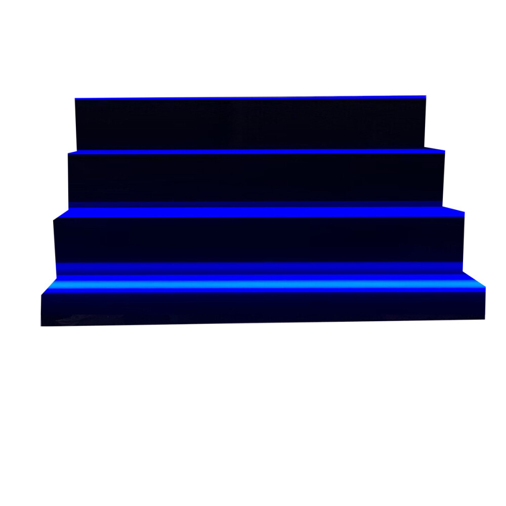 31" 4 Step Tier LED Lighted Shelves Illuminated Liquor Bottle Bar Display Stand