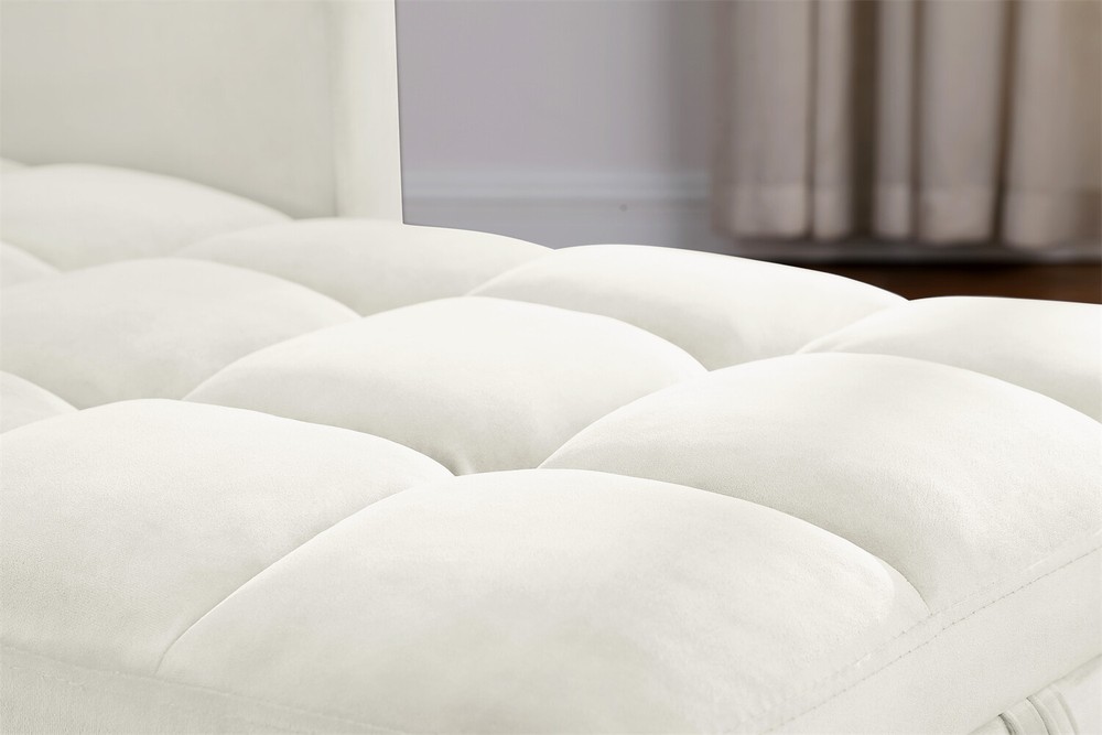 Convertible Sofa Bed Chair 3-in-1 Multi-Functional Folding Sofa Beige