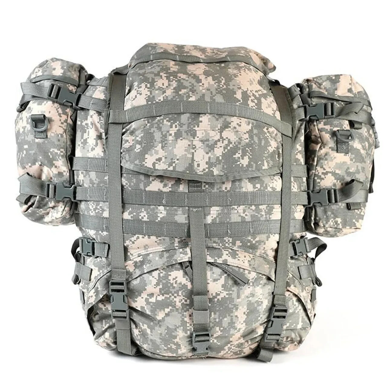 Complete USGI MOLLE Large Rucksack Field Pack Set Frame Pouches Straps ACU EXC
