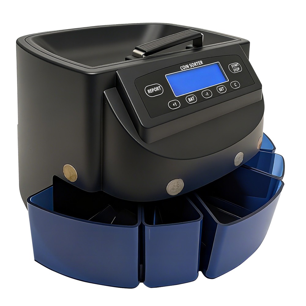 USD Coin Counter Machine, Professional Coin Sorter and Wrapper Roller Machine