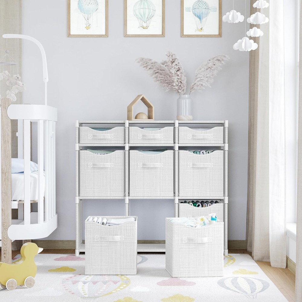 Multi-Functional Closet Organizer with 9 Storage Cubes – Easy Assembly Design