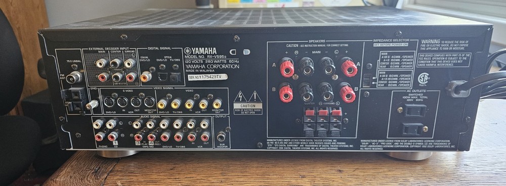 yamaha receiver stereo RX-V595a