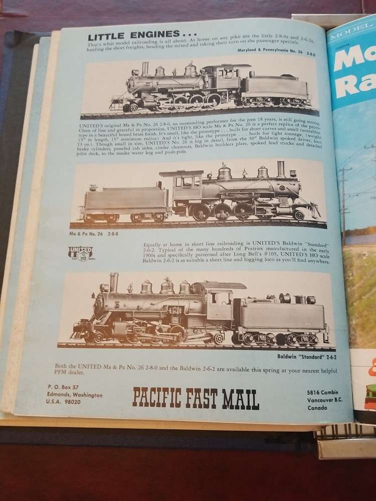 Model Railroader - 1974 in official blue binder. Missing September Issue