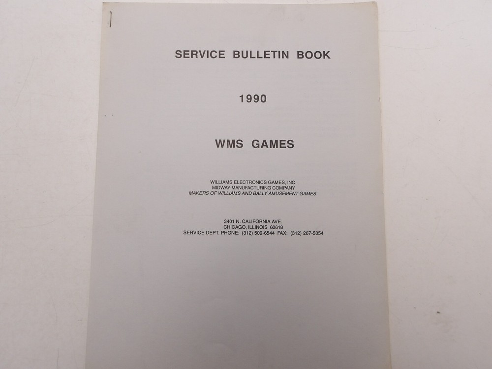 Williams: 1990 Service Bulletin Book- NOS