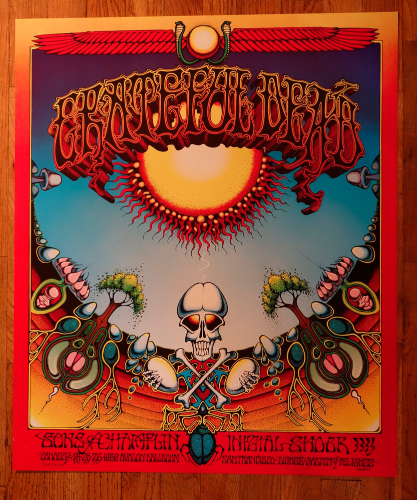 AOR-2.24-5 poster by Rick Griffin Avalon Ballroom 1/24--26/1969 NM 5th printing