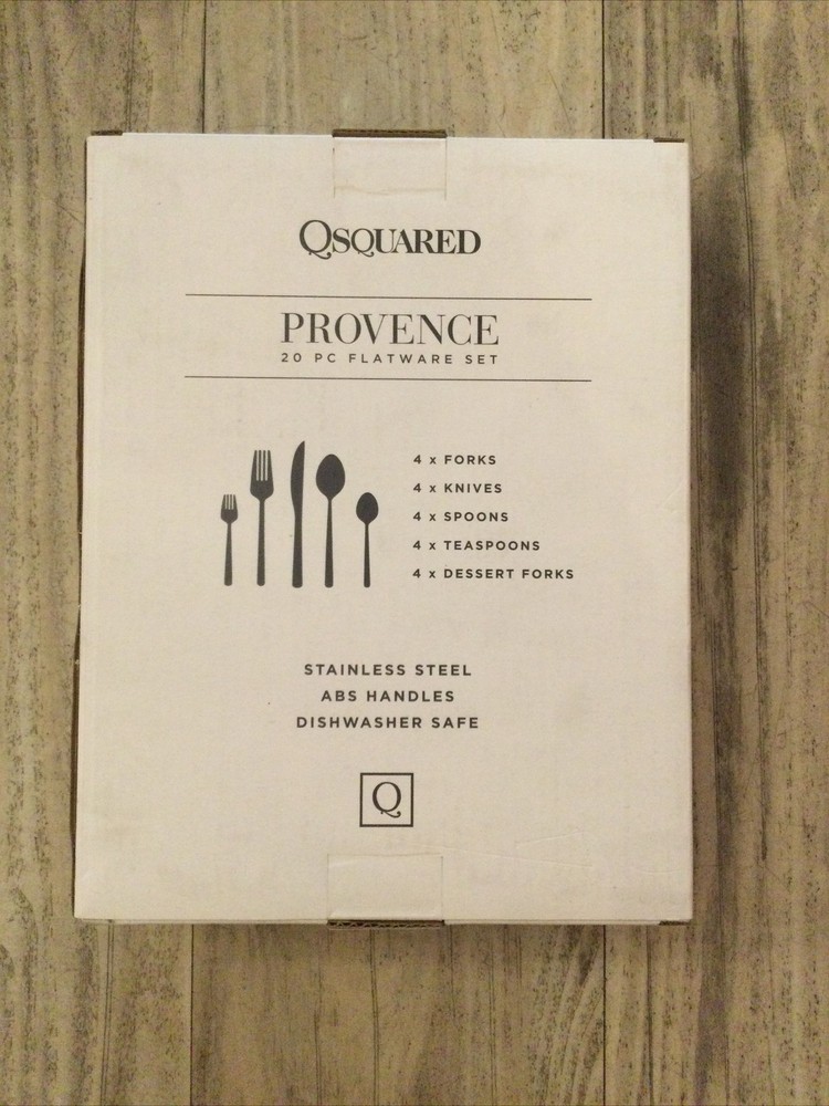 Qsquared Provence Blue 20 Pc Flatware Set