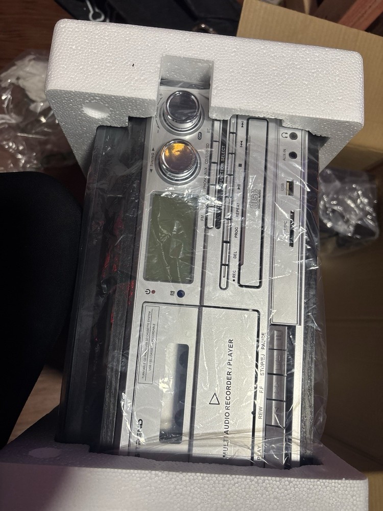 Compact All-in-One Record Player with External Speakers & Bluetooth Connectivity