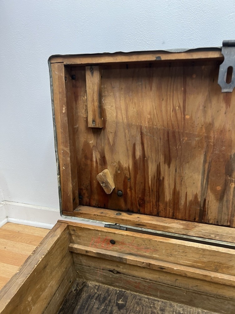 Vintage Military Carpenter Chest storage green box tool kit trunk US ARMY 1947