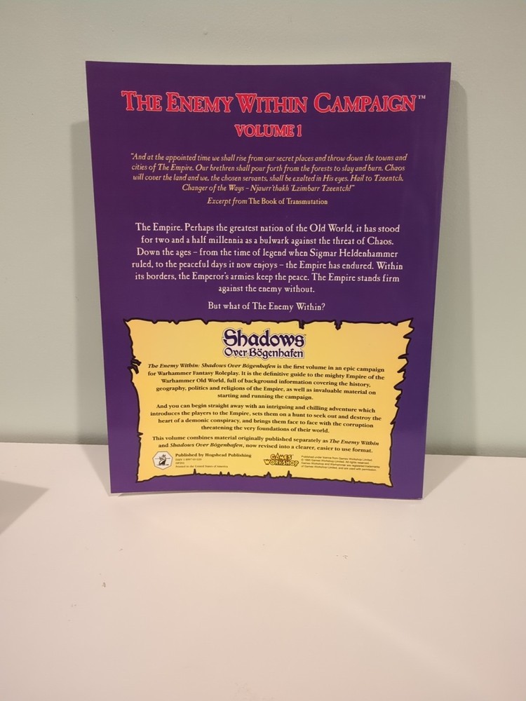 The Enemy Within Campaign Shadows Over Bogenhafen, Vol 1