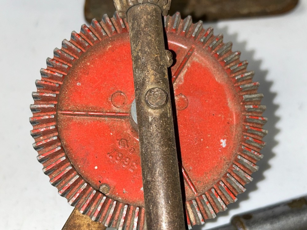 Vintage 5 Wooden Handles Tools: Drill, Screwdriver, Edger, Tack Puller,