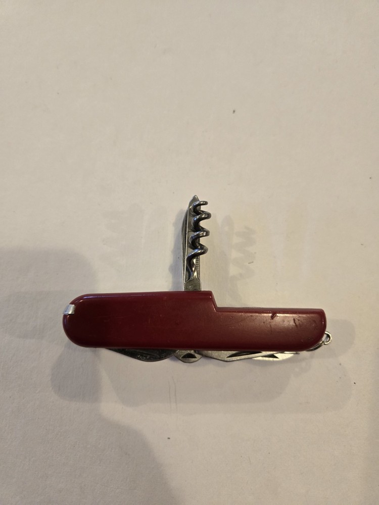 Vintage Red Star-In-Q "Swiss Army Knife" 11 Function Multitool Pocket Knife