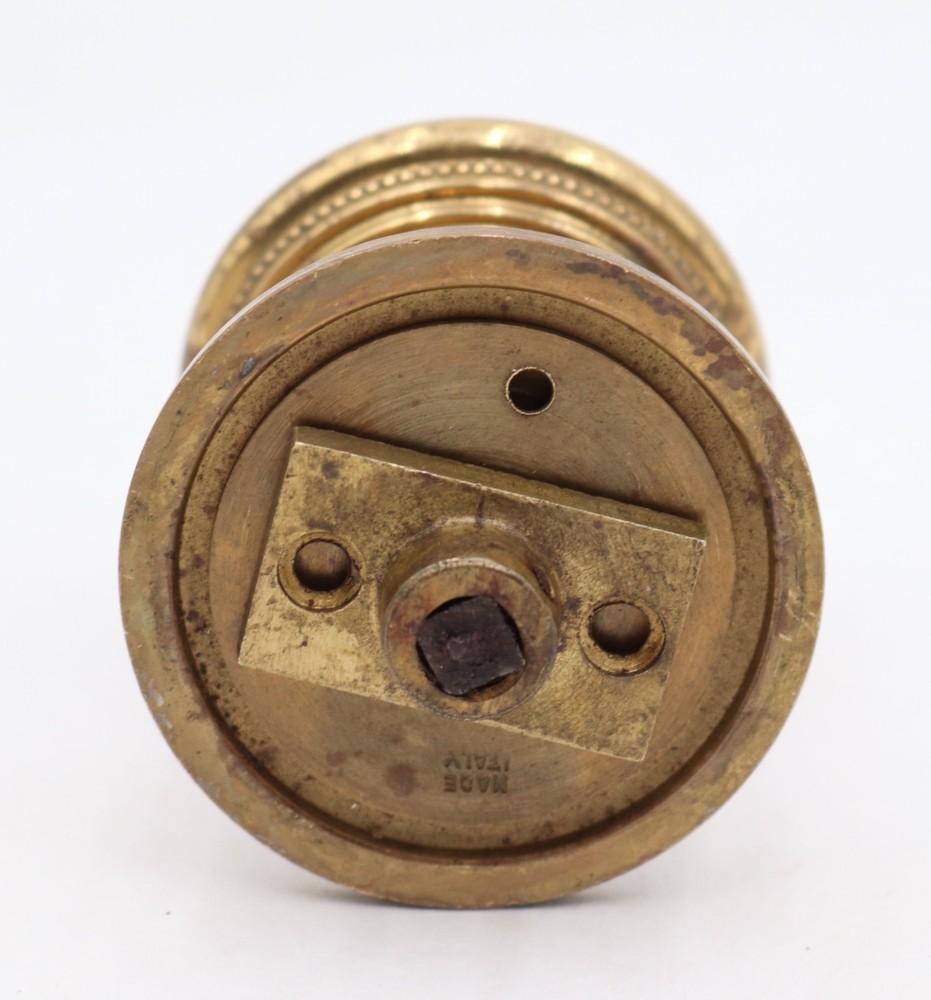 Reclaimed Cast Brass Beaded Dummy Door Knob