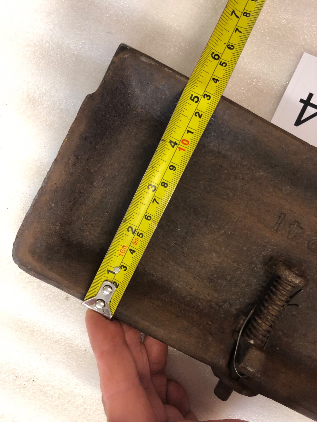 Frost & Wood Smith’s Falls Canada Cast Iron Drawn Mower Toolbox Lid No. 1241