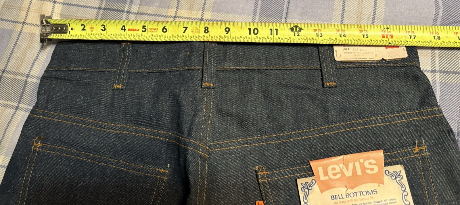 Vtg. Nwt Rare Levis Orange Tab 646 0217 Bell Bottom With Zipper 36X30 Flare Leg