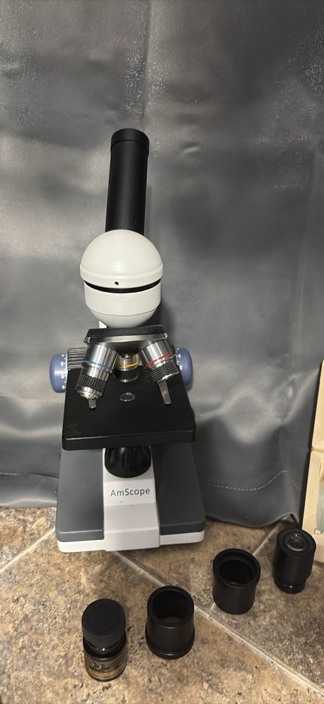 AmScope Microscope And Prepared Slides