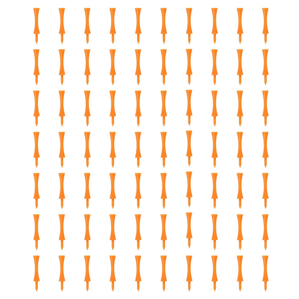 Plastic Step Down Golf Tees, 2.8 Inch Golf Tees Bulk, 70 Pack & Orange