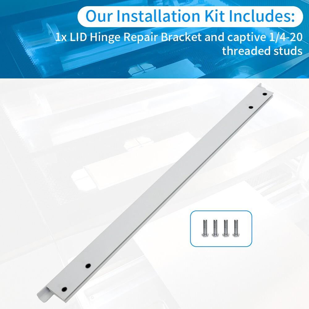 For Standard Basic Pro Models LID Hinge Repair Bracket 1/4-20 Threaded Studs Kit