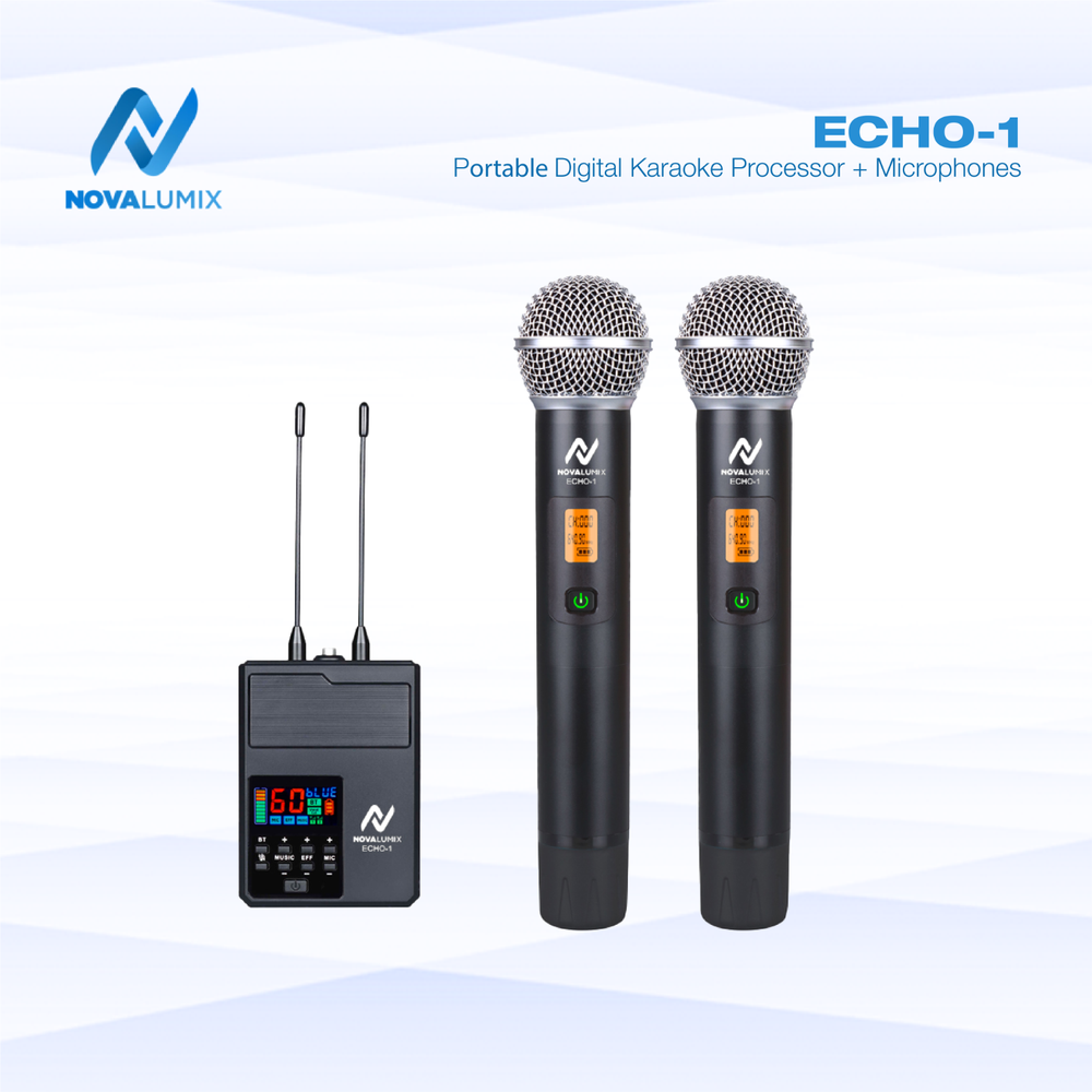 Portable 2-in-1 DSP Karaoke Processor w/ Microphones System | NovaLumix