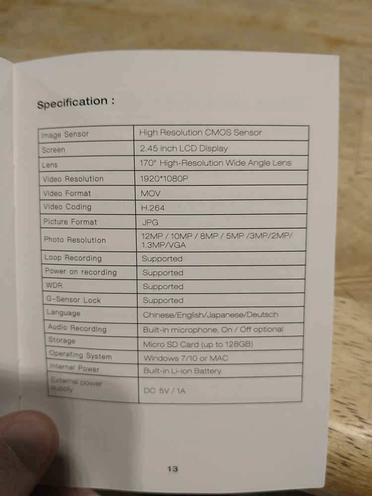 DC18 Dashcam Dual Camera