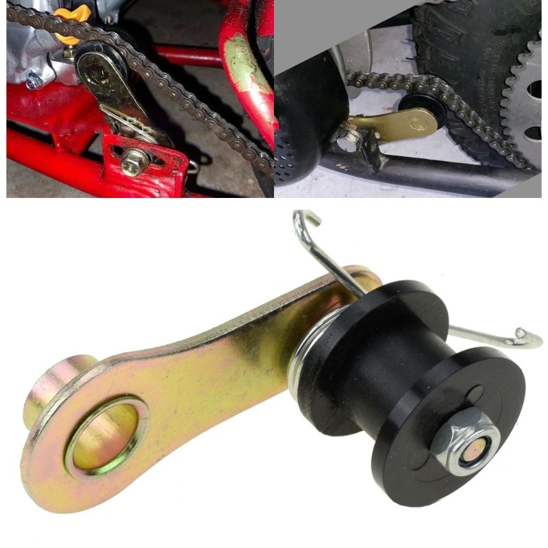 Motorcycle Mini Bike Chain Roller Tensioner Replacement with Rollers+Spring