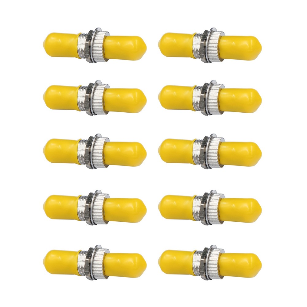 10 Pack Fiber Optic Adaptor ST to ST Singlemode Single Cable Connector Coupler