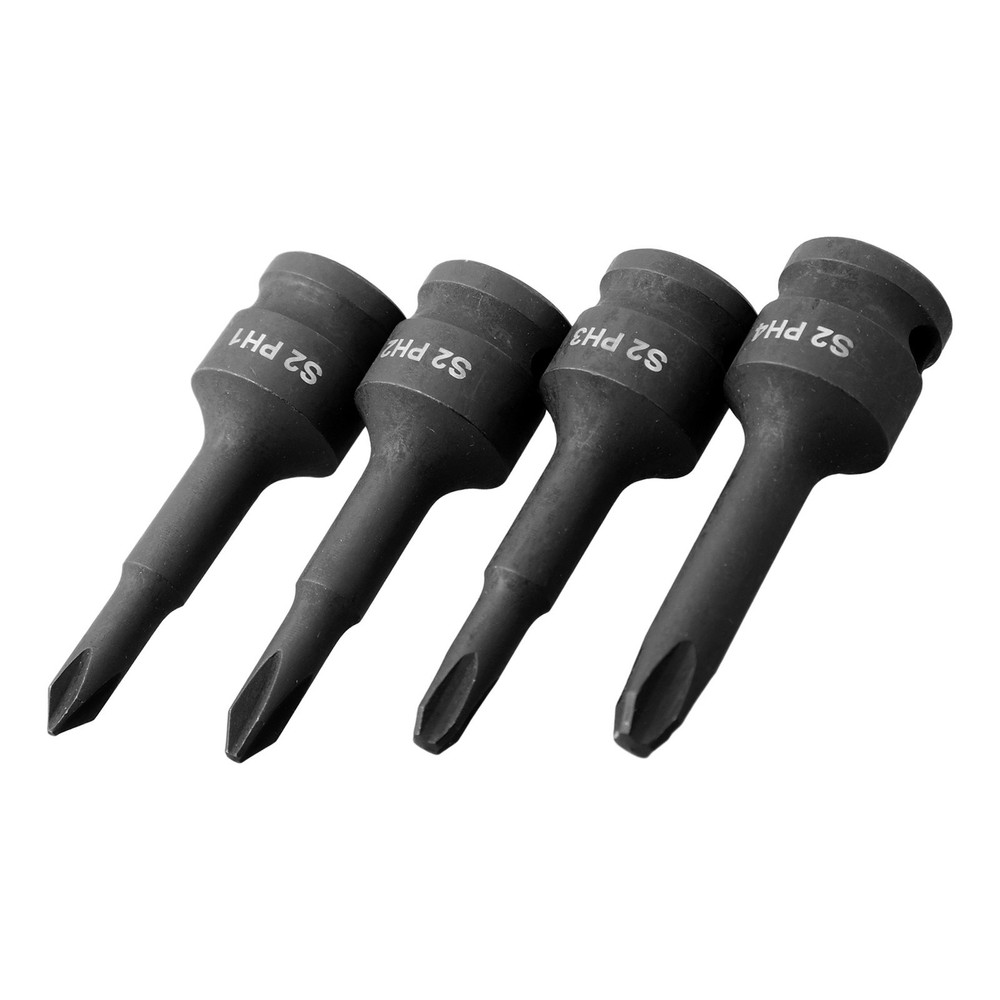 3 8inch Corss Screwdriver Bit Drive Socket Adapter Head PH1 PH2 PH3 PH4