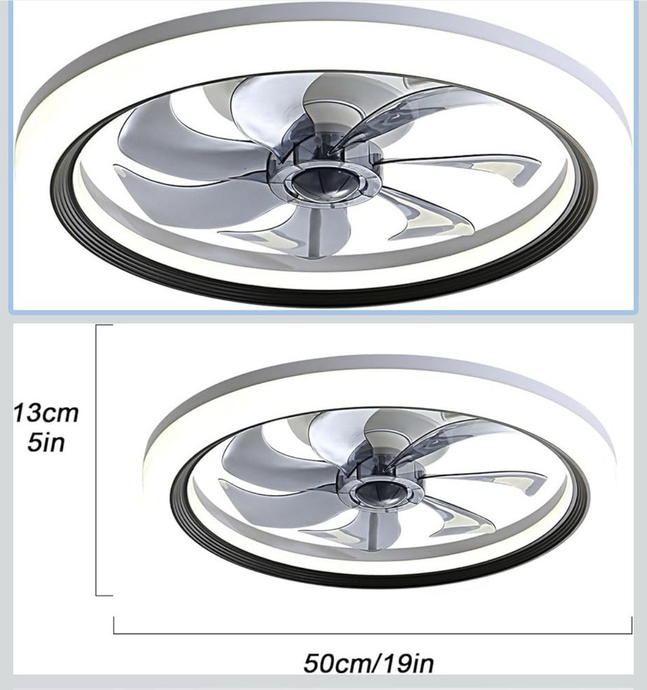Ceiling Flush Mount Fan with Lights