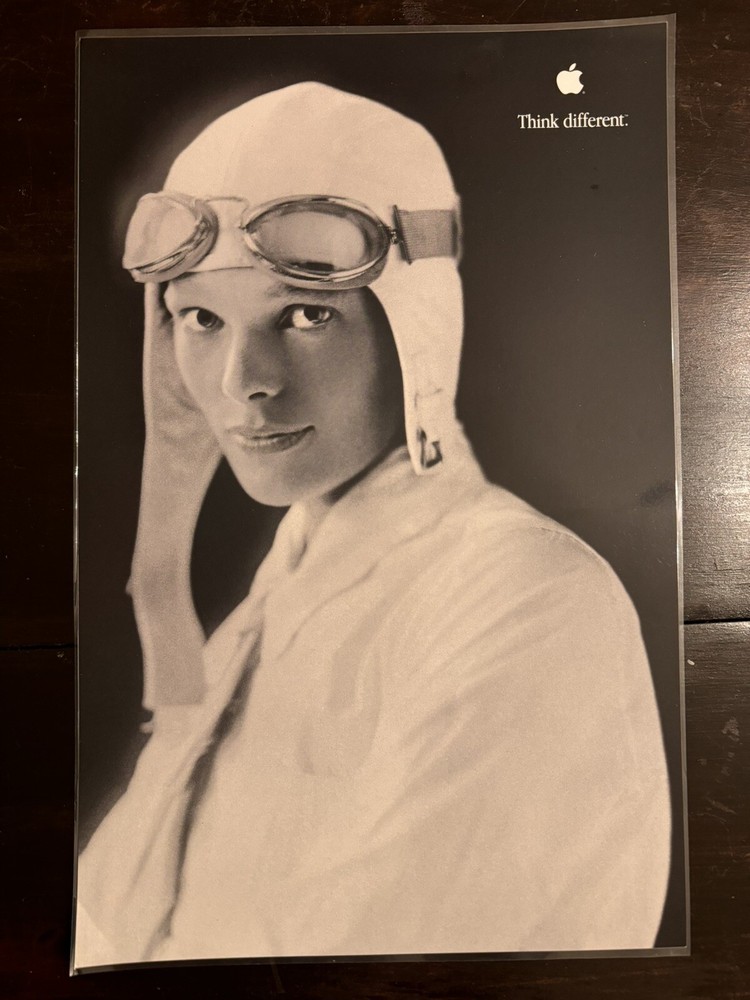 Apple "Think Different" Ad  Campaign "Genius" Poster Amelia Earhart