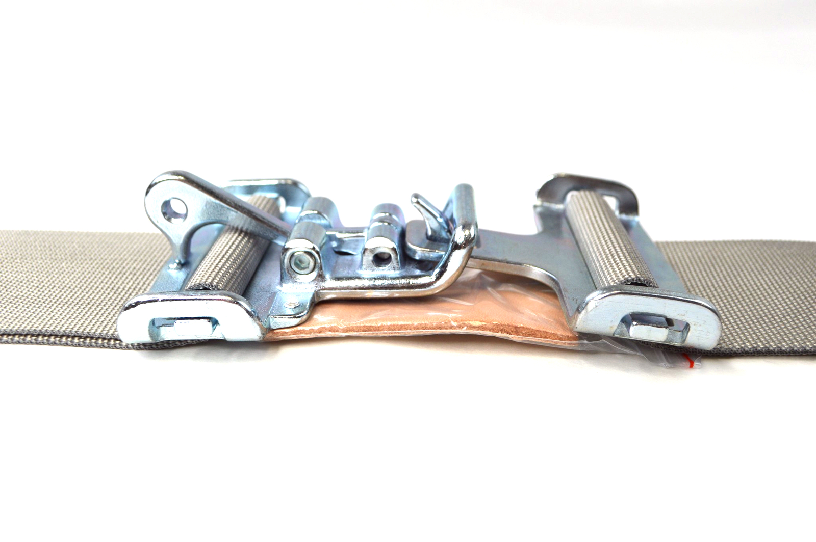 SAFETY HARNESS NEW PAIR 3" LATCH & LINK LAP BELT 2 POINT RACING BELT GRAY