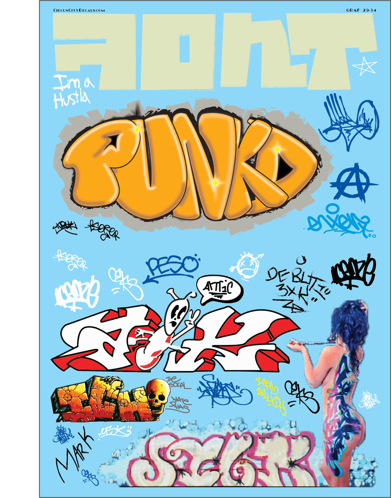 Railroad Graffiti G Scale Decal Set
