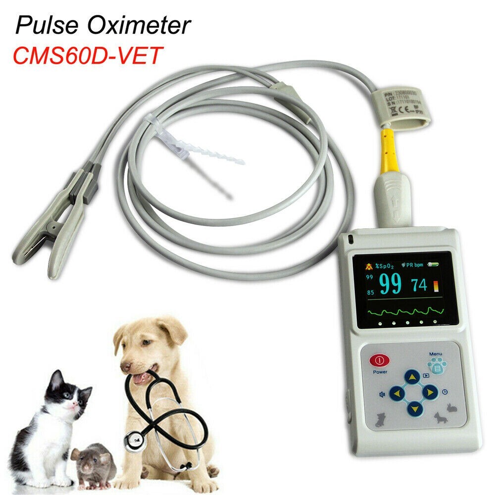 Veterinary Pulse Oximeter Blood Oxygen meter SpO2 Heart Rate Patient Monitor