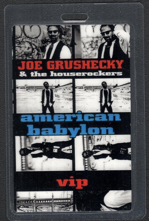 Joe Grushecky Backstage Pass - 1995 Laminated Pass - American Babylon Tour