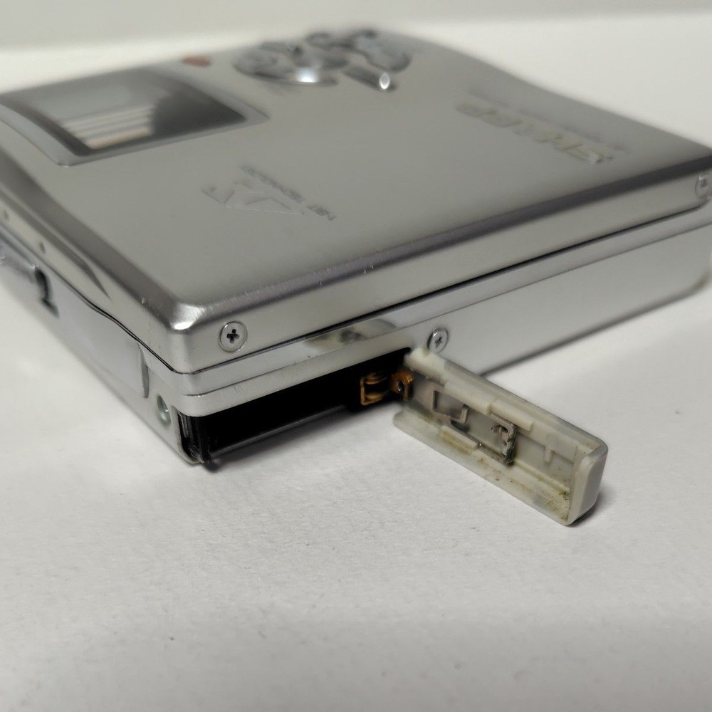 SHARP MD-DR7-S MiniDisc Recorder Portable 1bit MD Player Silver Audio Tested