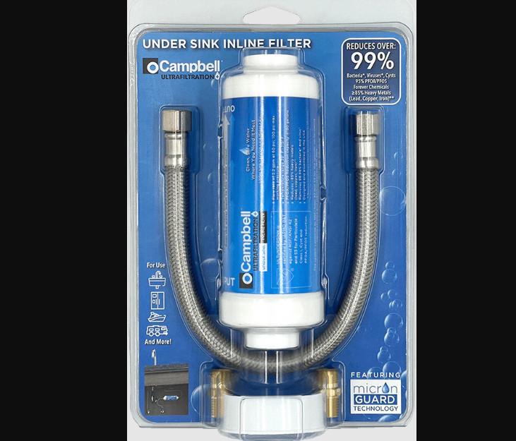 Campbell Ultrafiltration Under Sink Inline Filter